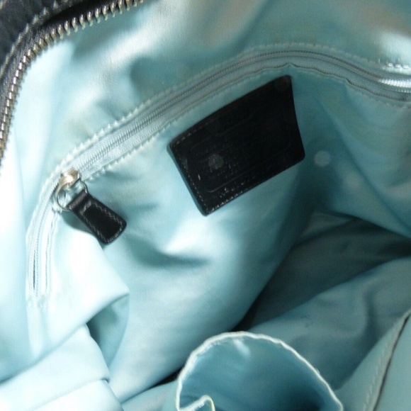 Coach Black Leather Shoulder arm  bag purse - Picture 10 of 12